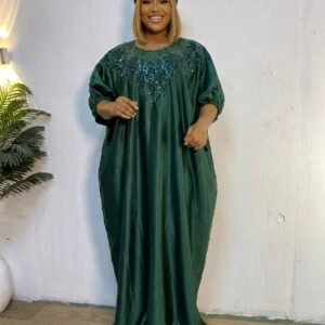 Luxury Beaded Neckline BubuGown