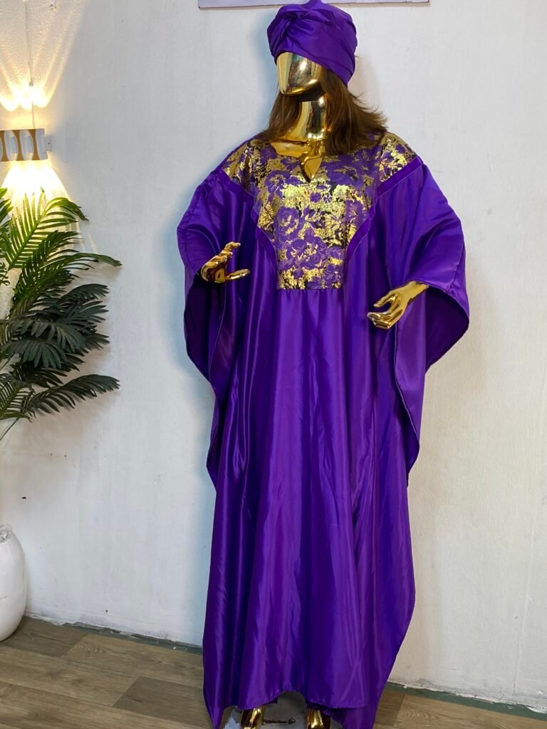 Luxe magenta kaftan with Damask Design